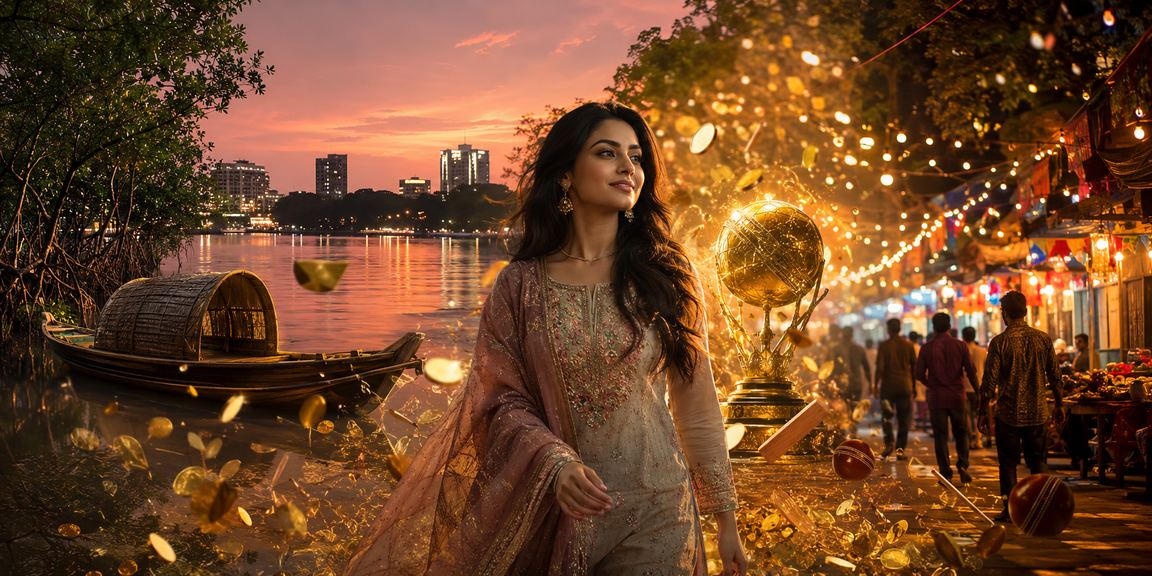 ঢাকার নাইট মার্কেটে ক্রিকেট বেটিং এর একটি দৃশ্য
